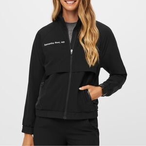 Figs Women's Scrub Jacket in Black